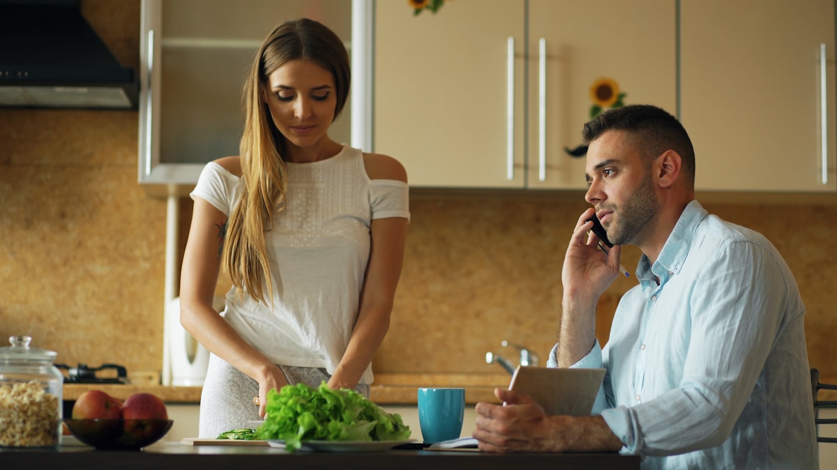 Man enjoying calm moment with healthy nutrition